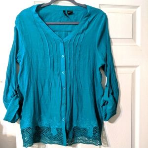 2/$10 Turquoise blouse.